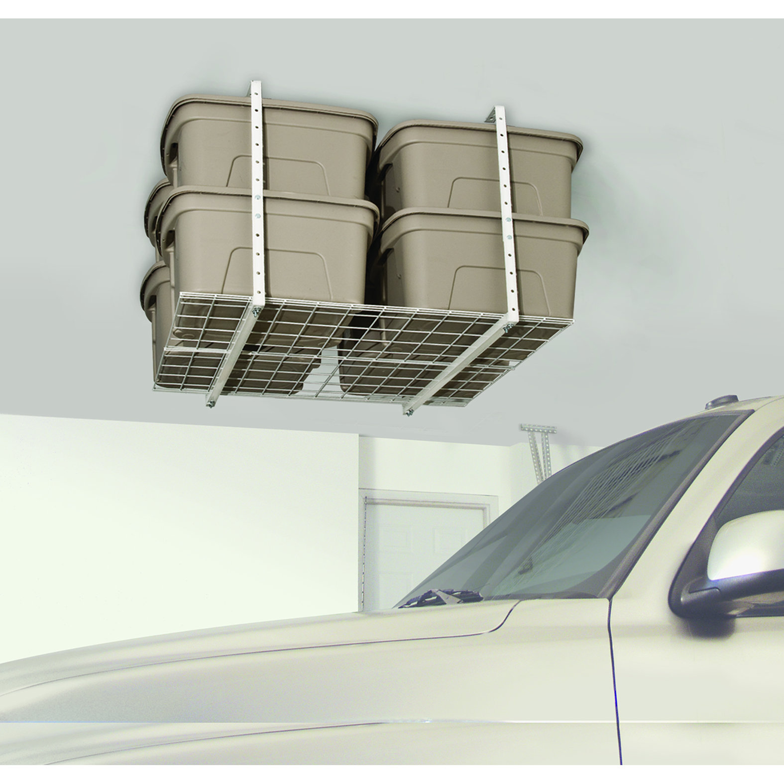 Hyloft 27" x 36" Ceiling Mounted Shelf in White & Reviews Wayfair.ca